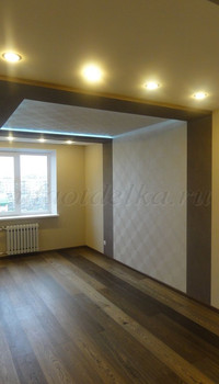 Потолок в спальне с подсветкой фото